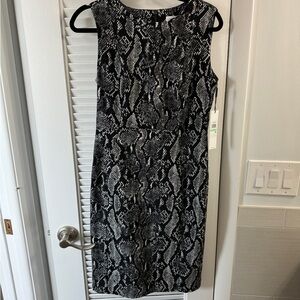 Calvin Klein Mariya Leopard Print Work Dress size 8